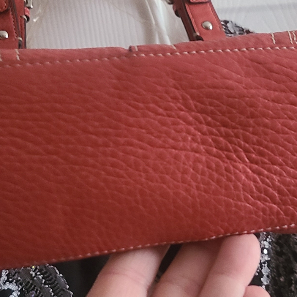 Coach Women's Salmon Leather Hamilton Bag - Picture 9 of 14